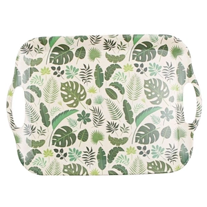 Russia Market Kitchen Accessories Carton Printing Bamboo Food Serving Tray With Handles/Union Source