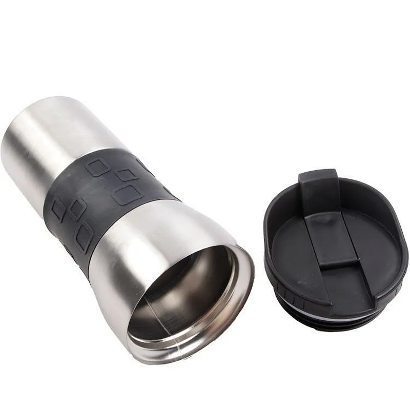 Factory direct sales 500ml portable vacuum double wall leak proof outdoor stainless steel coffee thermos mug cup
