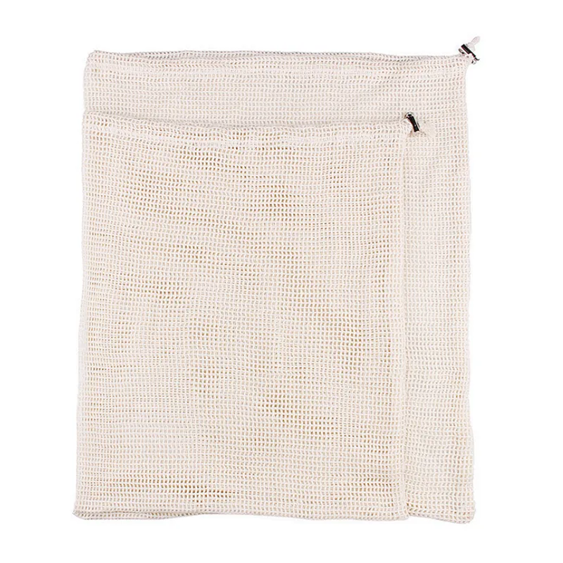 Union Source Recyclable Cotton Vegetable Fruits Food Mesh Bag With Customized Package