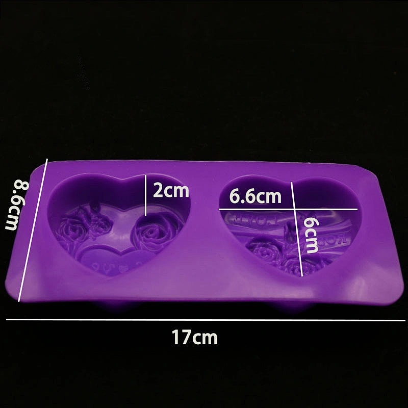 Heart shape Custom 100g round silicone loaf soap mold