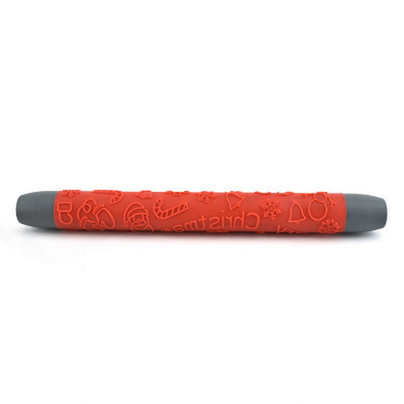 2020 customized adjustable multicolor bakeware accessories christmas silicone rolling pin decorated for baking