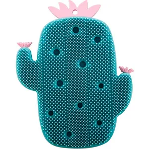 lovely cactus-shaped silicone kitchen brush  for women washing and cleaning