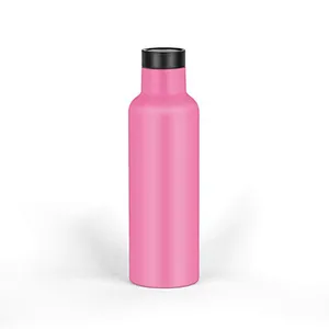 High quality 500ml Empty Clear Household Long Service Life pink Stainless steel Water Sports Bottle For men