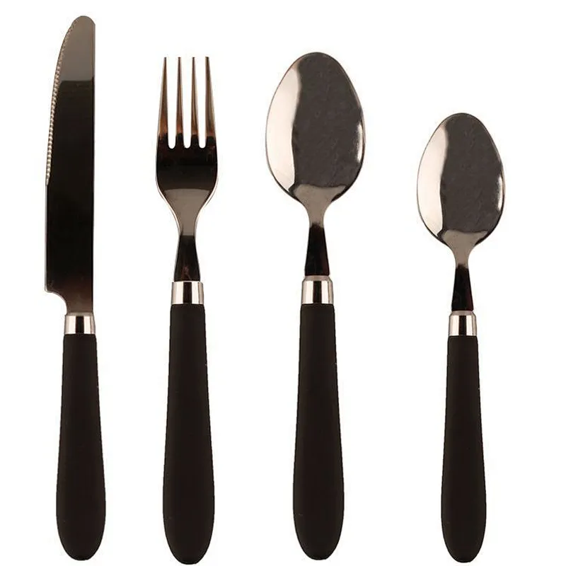hot sale travel childrens camping kids knifes spoons and forks 4pcs stainless steel cutlery sets