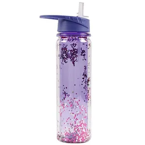 Cheap 700ml  Reusable Double Wall Lids Sports Straw Water Bottle With Handle