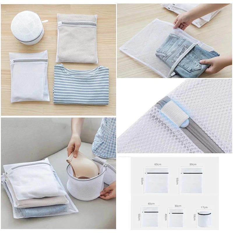 Chinese Manufacturers Wholesale High Quality Durable 5pcs Laundry Mesh Wash Bag for washing machine