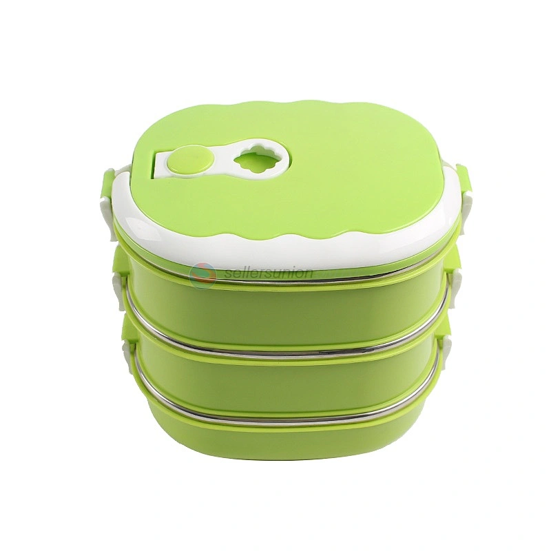 Hot Sale High Capacity Modern 3 Layer Reusable Food Containers Student School Bento Lunch Box With Lid