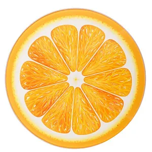 Union Source Tempered round glass cutting board  with environmental printing