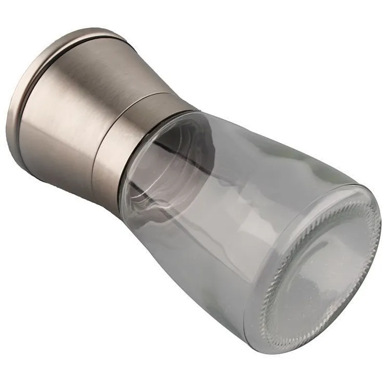 manuel metal pepper mill home spice grinders crusher jars salt and pepper grinder with lock lid