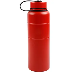 wholesale 1200ml   large capacity food grade portable customizable pattern stainless steel Vacuum bottle for sports