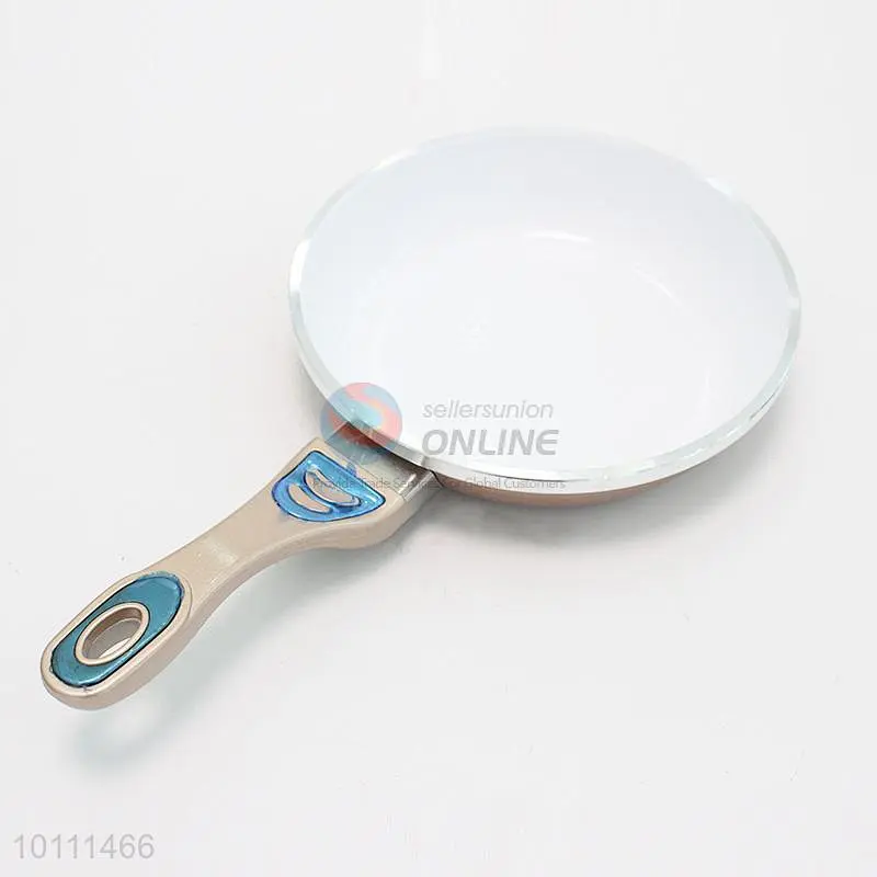 Good Quality 5 Sizes Ceramic Non-Stick Wok Burner Frying Pan With Long Rose Golden Handle