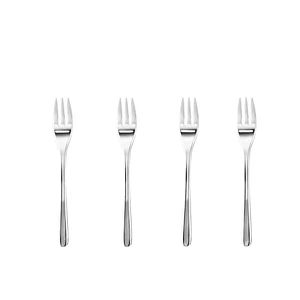 High Quality Silver Kitchen Stainless Steel Cutlery Set of 4 pcs Dessert Fork