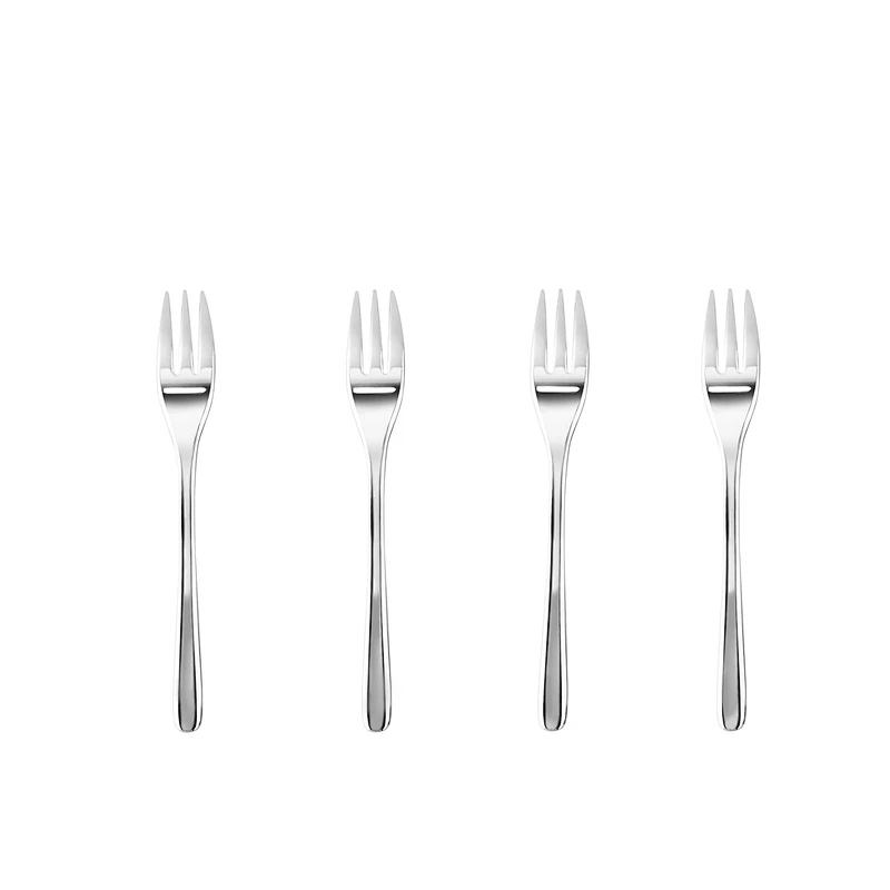 High Quality Silver Kitchen Stainless Steel Cutlery Set of 4 pcs Dessert Fork