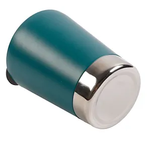 Mini 12oz portable double layer long  stainless steel thermos bottle travel  mug coffee cup