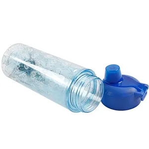 BPA FREE 650ml Double Wall Plastic Tritan Sports Drink Plastic Glitter Water Bottle For No Leak Gym Yoga