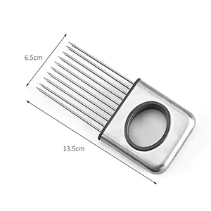 Union Source Onion Holder Vegetable Lemon Slicer Cutter Onion Meat Needle Onion Fork