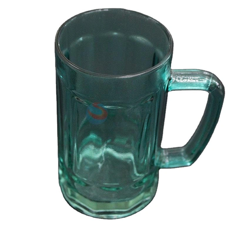 High Quality Wholesale Transparent Blackish Green Ice Cream Juice Beer Mug Glass Tea Tumbler Cups