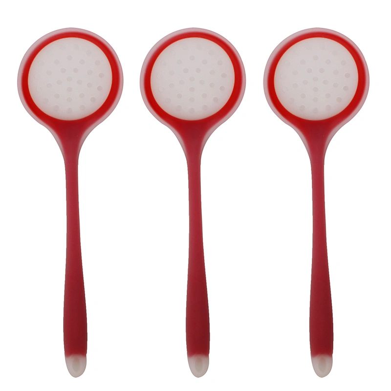 Kitchenware floating oil skimmer Utensils 100% food safety silicone Non Stick cooking strainer