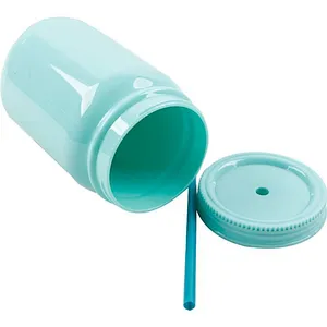 wholesale 500ml double wall   portable leak proof  plastic mason water bottle with handle