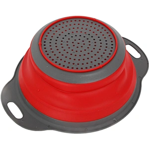 Low price round silicone rubber PP TPR plastic kitchen folding vegetable drain basket bowl