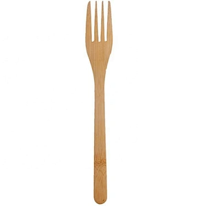 Union Source  natural eco friendly safety mini baby feeding 2 in 1 wooden bamboo fork with spoon