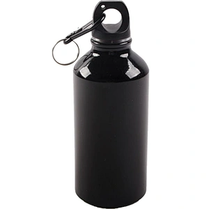 High Quality Wholesale 400ml Portable Aluminium Outdoor Carabiner Sports Water Bottle For Adults
