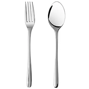 High Quality Wholesale Silver Kitchen Stainless Steel Fork Spoon Cutlery Set