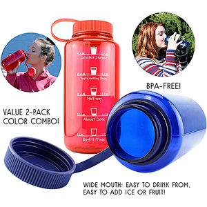 2020 new design 1L bpa free outdoor eco friendly reusable drinking insulated sport water bottle with lid