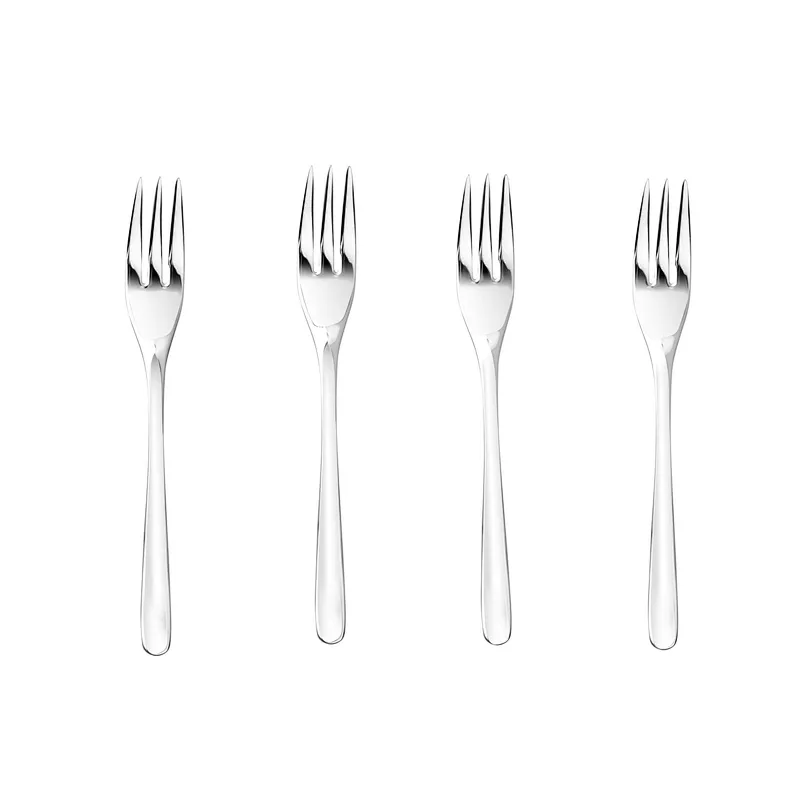 High Quality Silver Kitchen Stainless Steel Cutlery Set of 4 pcs Dessert Fork