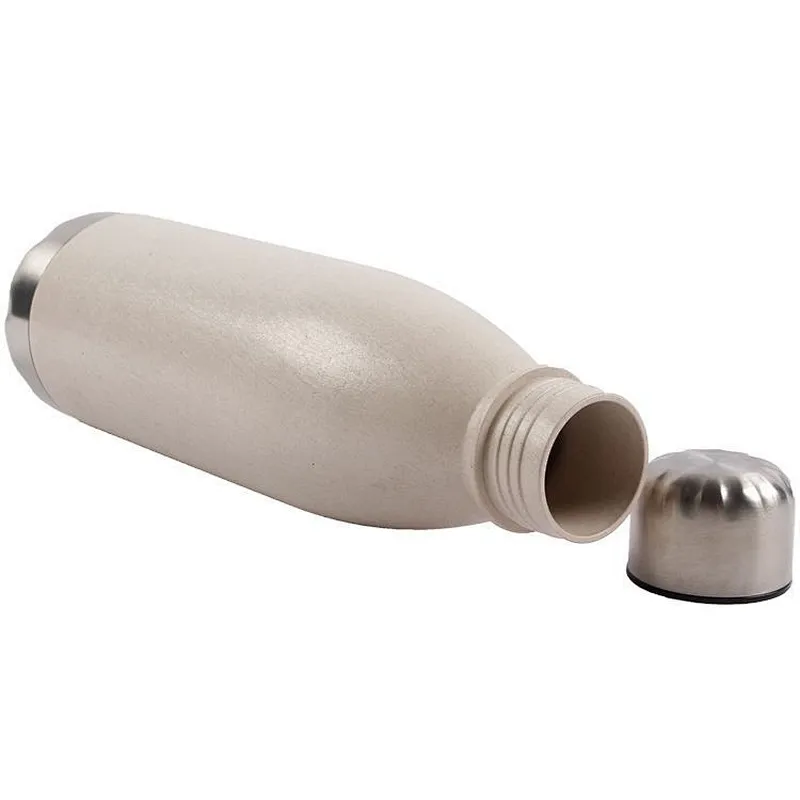 Eco Friendly 750ML Cola Shaped Portable Sport Wheat Straw Travel Plastic Water Bottle With Customized Printing