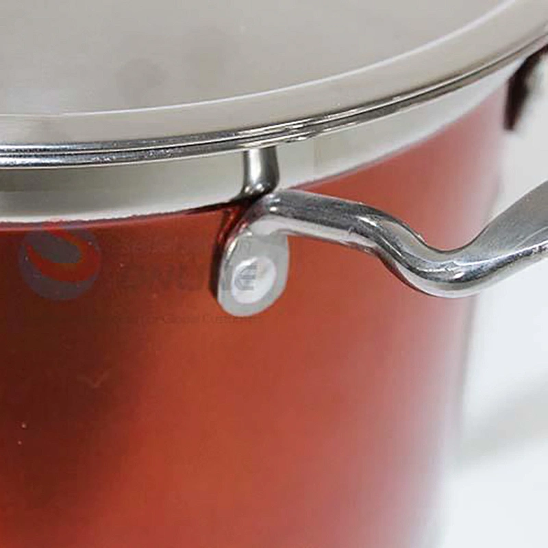 Factory Direct Sales 3Pcs 430 Stainless Steel Iron Cookware Soup Pots Casseroles With Lids Set