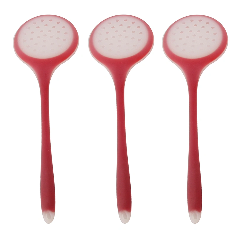 Kitchenware floating oil skimmer Utensils 100% food safety silicone Non Stick cooking strainer