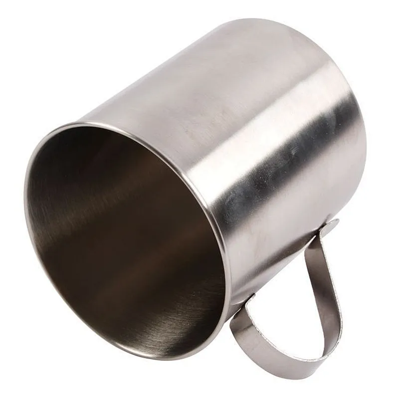 Wholesale Cheap Portable Monolayer Ss201 Stainless Steel Water Tea Milk Thermos Hot Cup With Handle