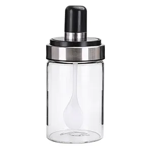 Union Source Kitchen Salt And Pepper Condiment Sets/Transparent Spice,Honey,Oil Bottle With Scoop