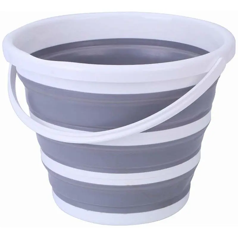 Union Source 10L Premium Space Saving Silicone Folding bucket rigid folding water bucket with handle