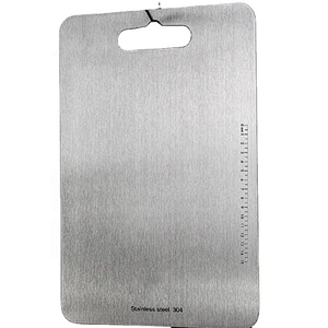 Hot sell customized large natural kitchen vegetable stainless steel cutting chopping board with custom color box
