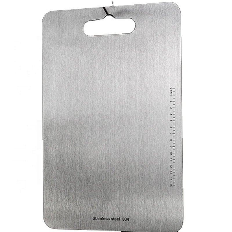 Hot sell customized large natural kitchen vegetable stainless steel cutting chopping board with custom color box