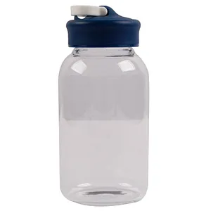 Eco friendly 600ml  large capacity  portable sport clear glass tea mug with the handle