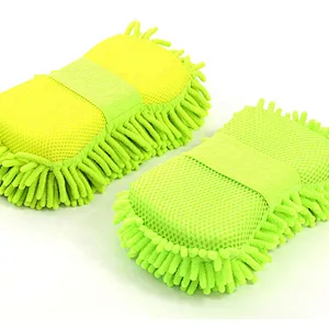 Yiwu Agent Mesh Fabric Chenille Microfiber Exrta Soft Car Washing Cleaning Sponge