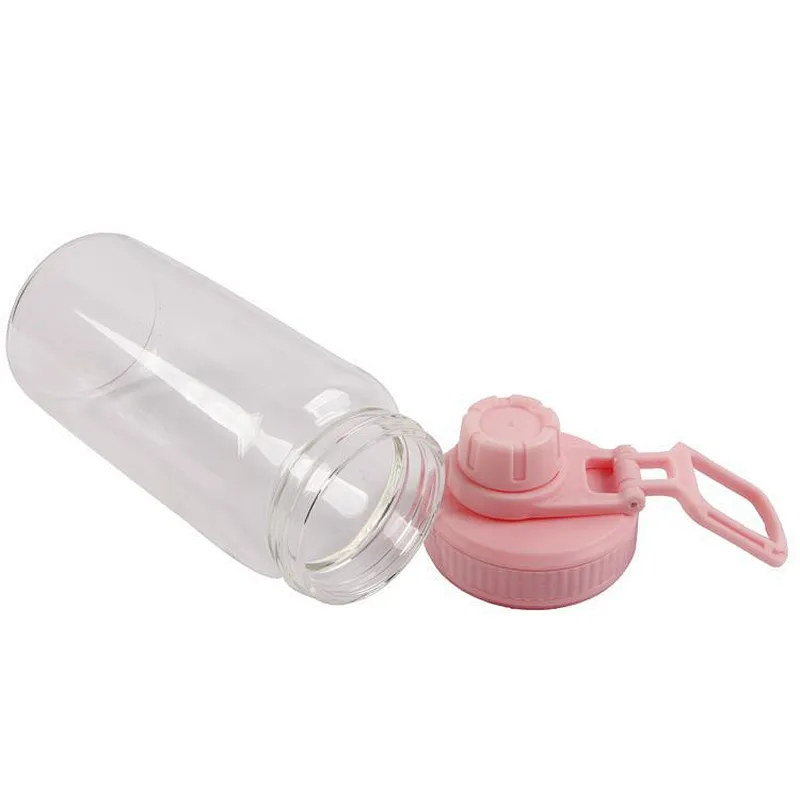 hot sale empty  160ml small capacity portable double outlet outdoor clear glass tea mug with a lid