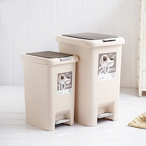 High quality 10L householed foot pedal plastic  recycling  trash bin with lid