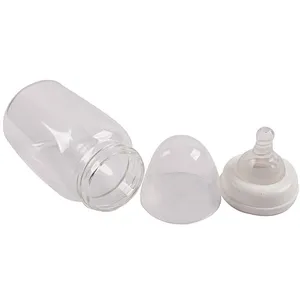 wholesale household environmentally friendly  long service life clear glass nursing bottle