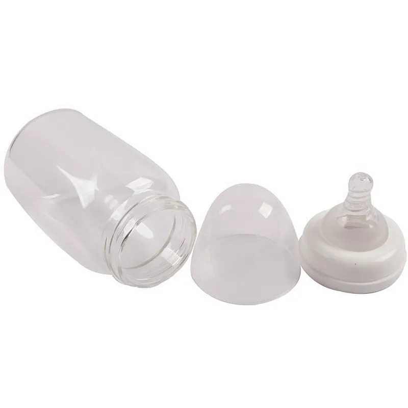 wholesale household environmentally friendly  long service life clear glass nursing bottle