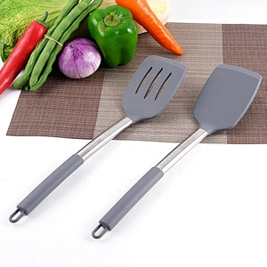Sellers Union 12PCS Eco-Friendly Grey stainless steel kitchen utensil set