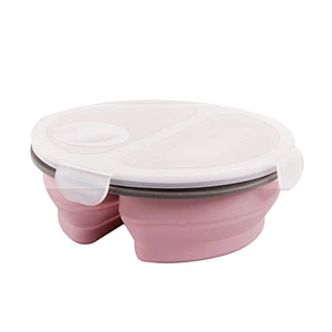 Factory Price New Design Collapsible Silicone Thermal Lunch Boxes Bento Lunch Box