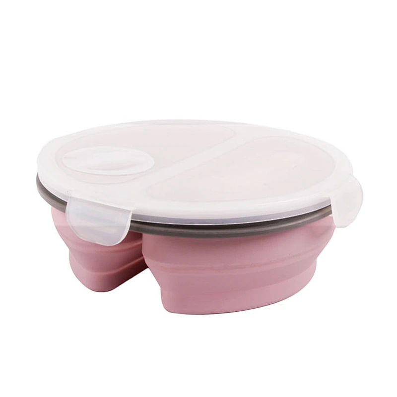 Factory Price New Design Collapsible Silicone Thermal Lunch Boxes Bento Lunch Box