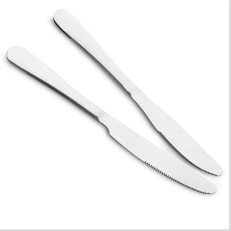 Union Source Portable luxury restaurant cheap silver stainless steel fork knife spoon set for hiking camping traveling