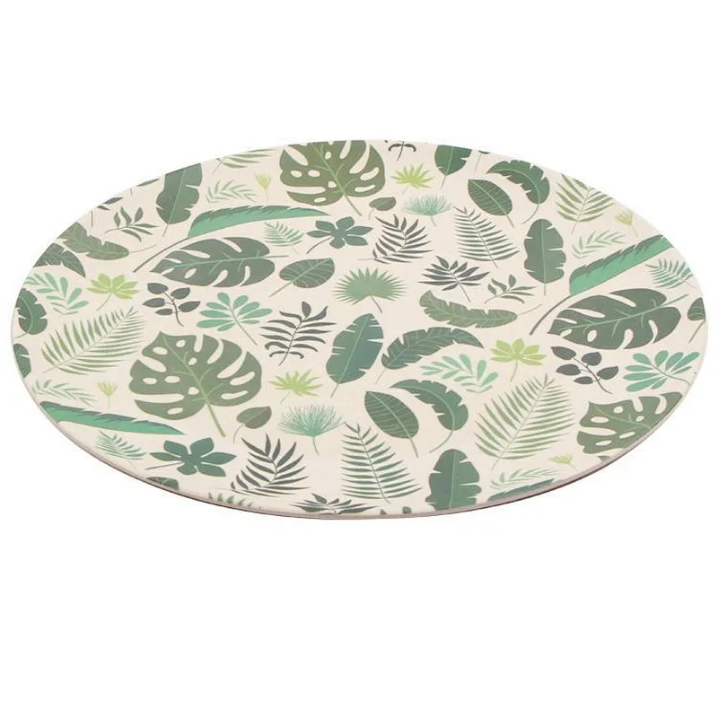 Russian Biodegradable Bamboo Wood Fiber Plate/Customizable Bamboo Children plate