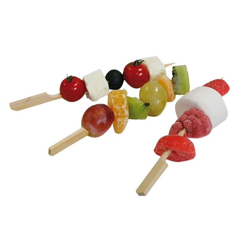 Union Source Eco-friendly High Quality Flat wooden thin Bamboo Skewers sticks