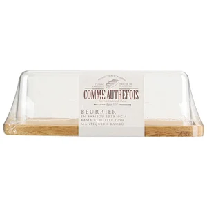 Eco-Friendly Bamboo & Clear Acrylic Covered Butter Dish